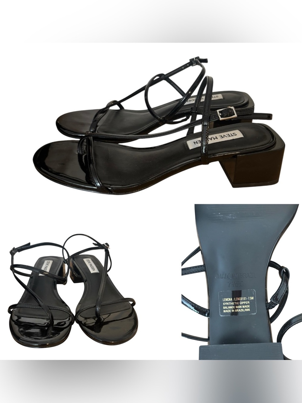 Steve Madden Patent Block Heel Sandal